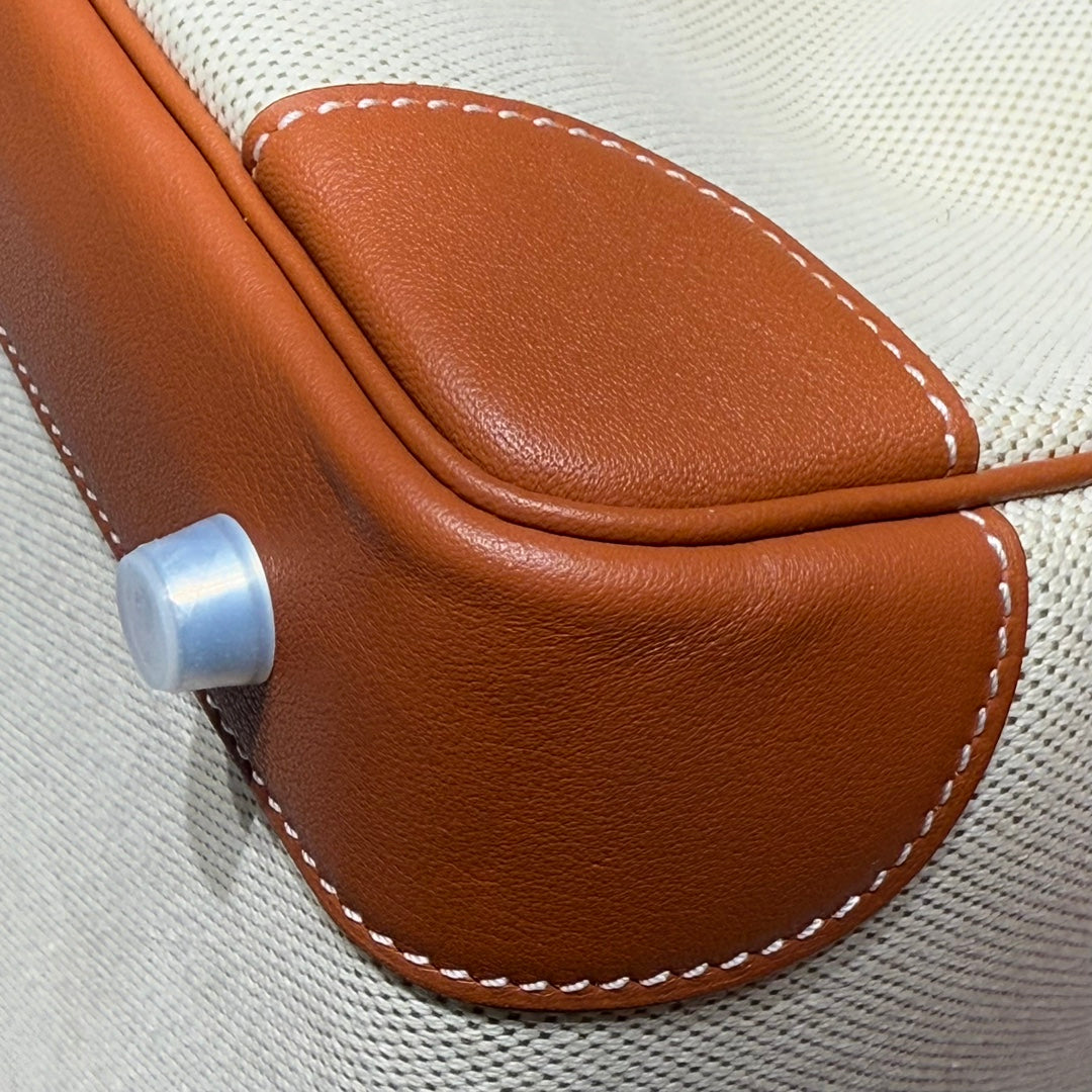 HM BIRKIN 30CM IN VEAU BARENIA SWIFT CALFSKIN ERCU TOILE CANVAS